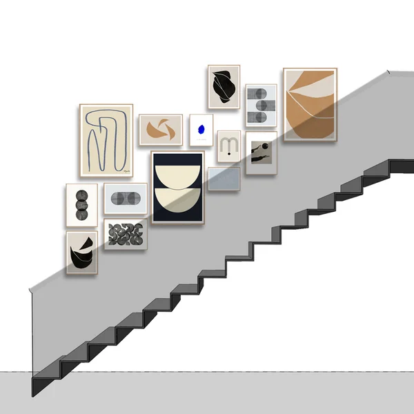 Treppenhaus gestalten - Bilder - Petersburger Hängung - Grafik