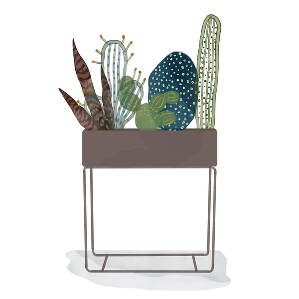 ferm Living - Plant Box - warm grey - Aquarell