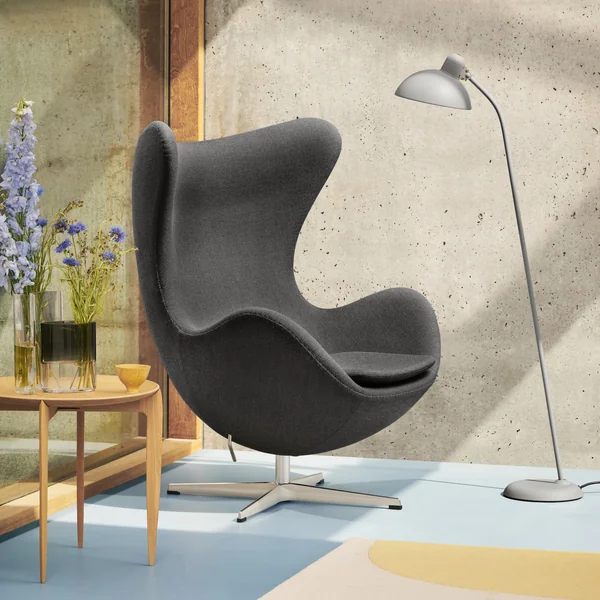 Die KAISER idell Stehleuchte in easy grey