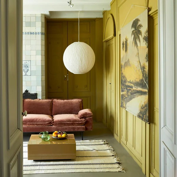 XXL Jungle Wandbild von HKliving in der Farbe gelb