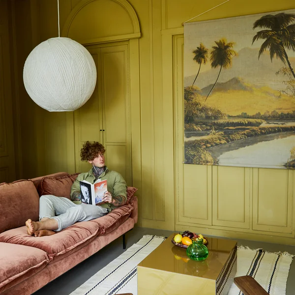 XXL Jungle Wandbild von HKliving in der Farbe gelb