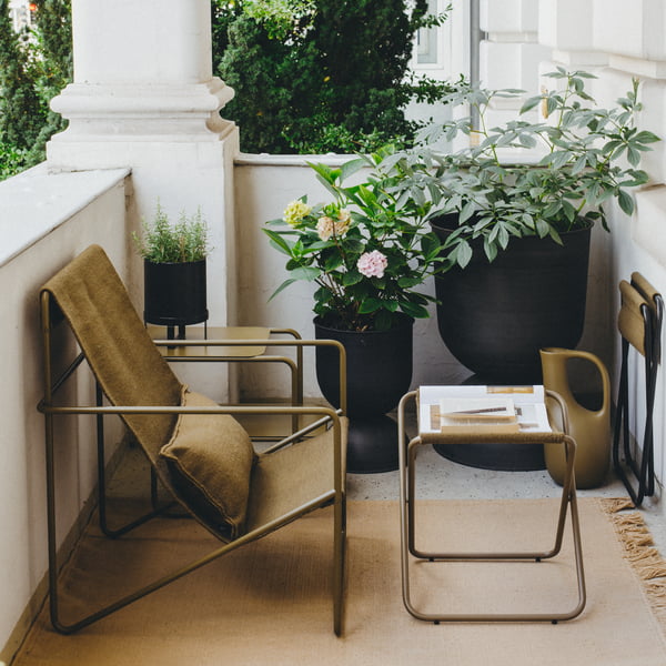 ferm Living - Desert Lounge Chair, olive/olive
