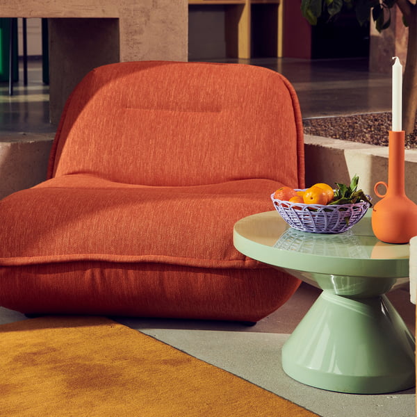 Puff Love Seat, L 130 cm, orange von Pols Potten
