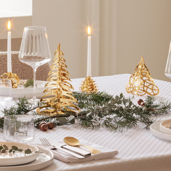 Tisch-Weihnachtsbaum, gold von Georg Jensen