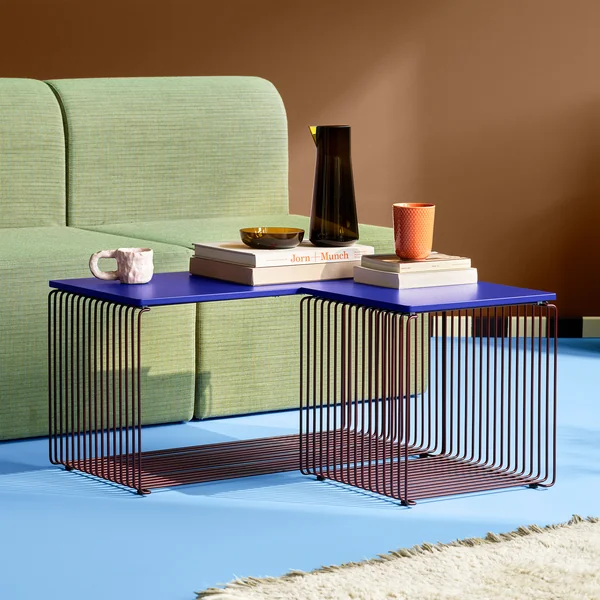 Montana - Panton Wire Regal / Beistelltisch und Extended Regal, schwarz-rot