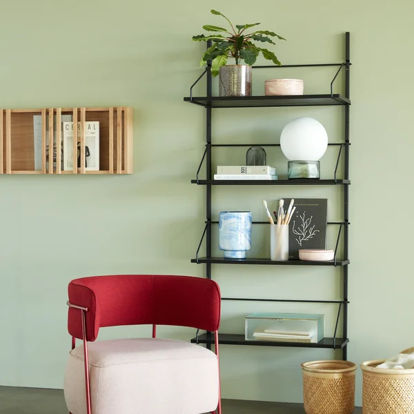 Hübsch Interior - Norm Wandregal mit 4 Böden, H 181 cm, schwarz