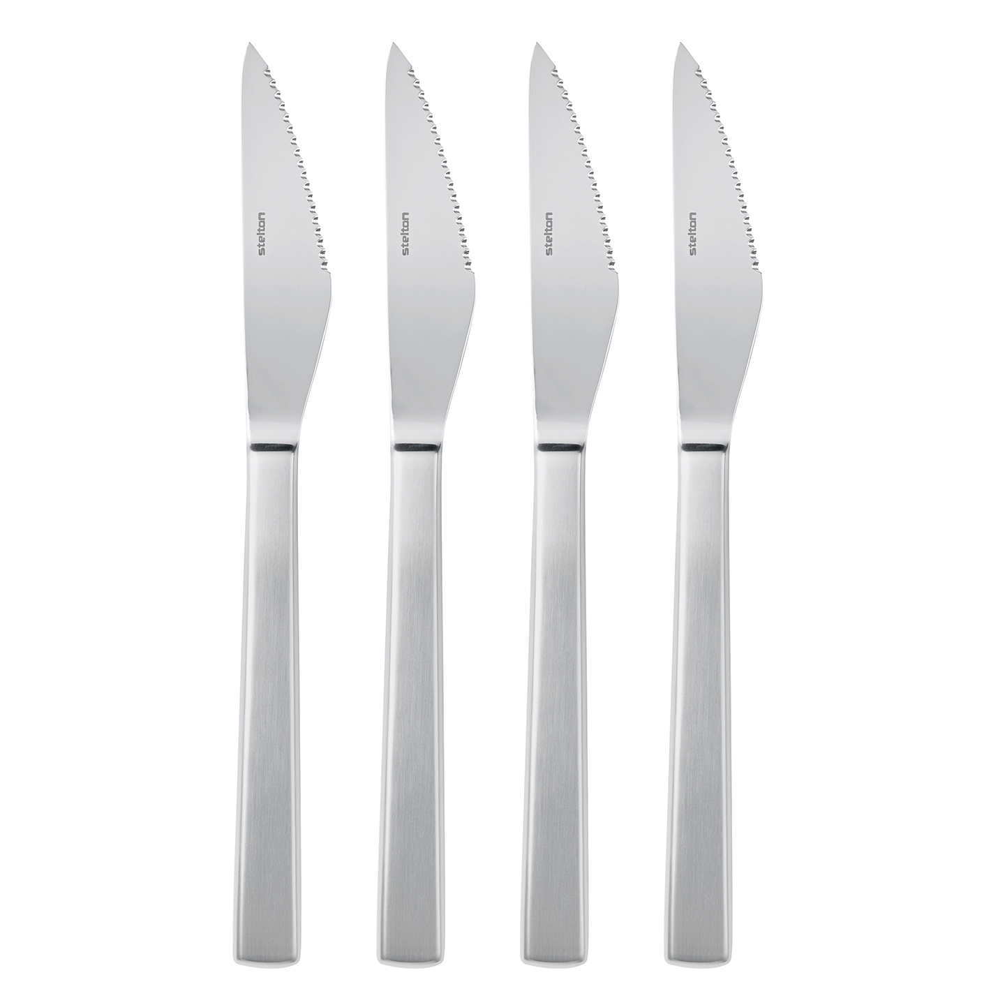 stelton - set de 4 couteaux à steak maya - acier/lxlxh 22x2x1cm