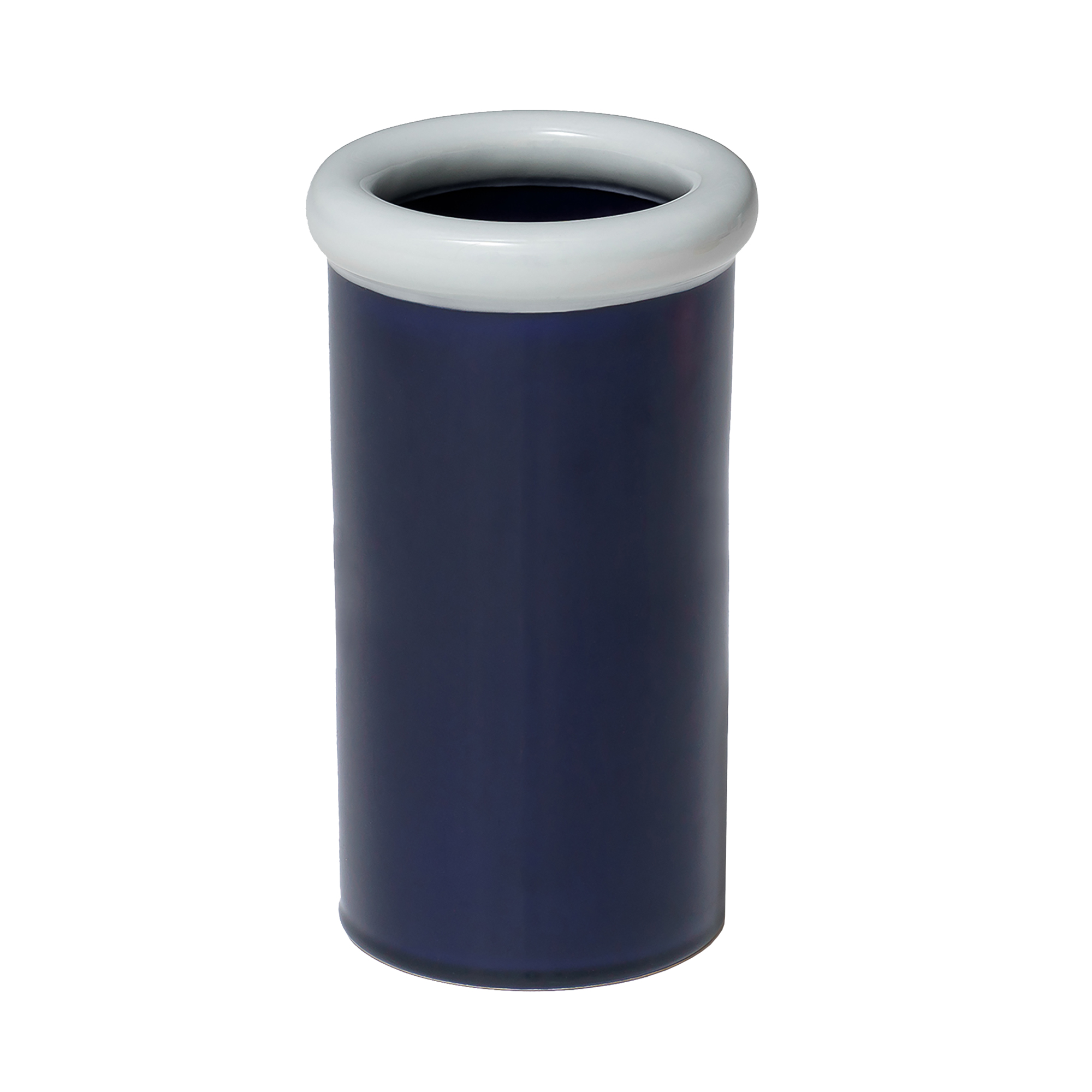 NINE - Rod Vase - hellblau & dunkelblau/handbemalt/H x  21,5x12,3cm