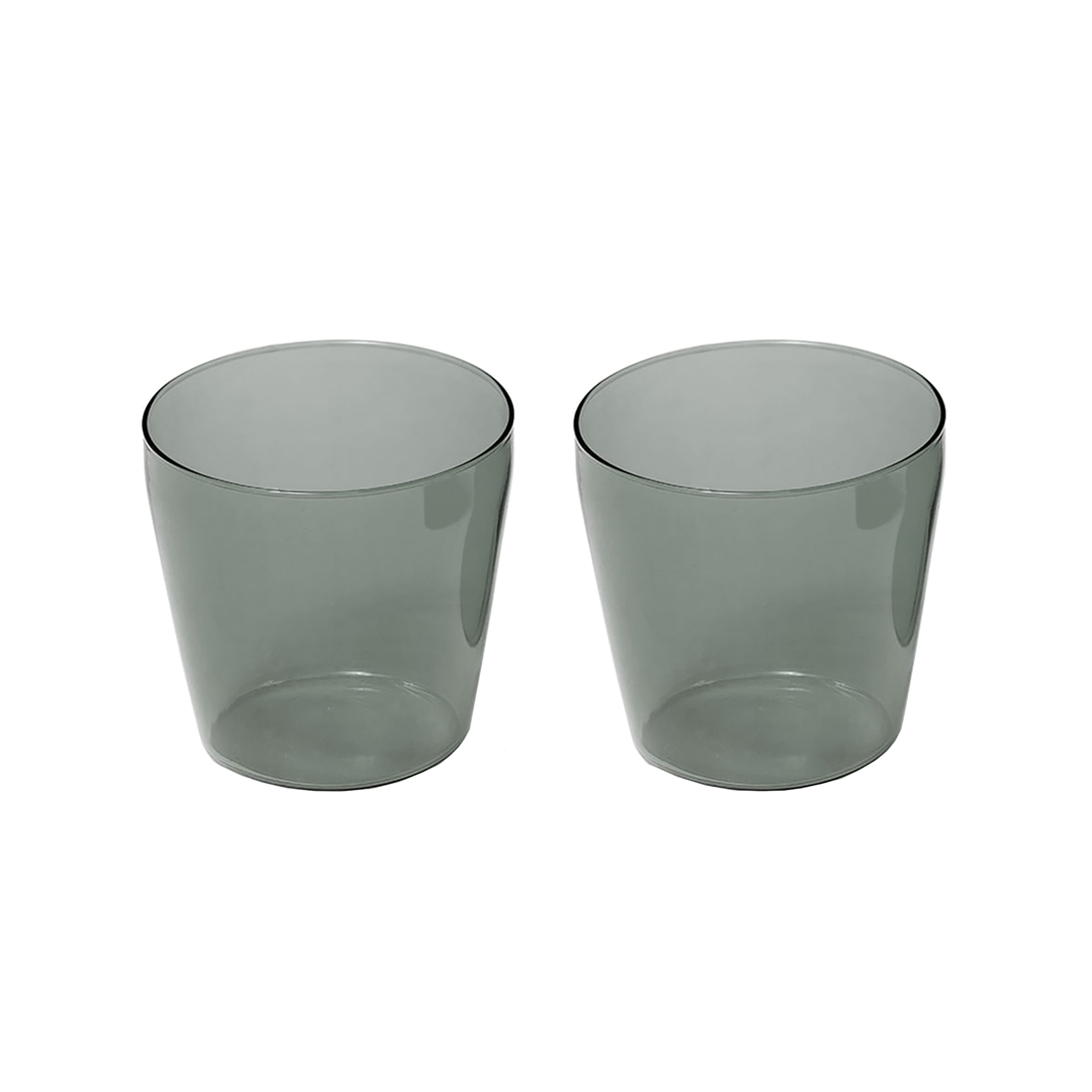 nine - set de 2 verre à boire milk - gris/h x ø 7,4x7,9cm/lavable au lave-vaisselle