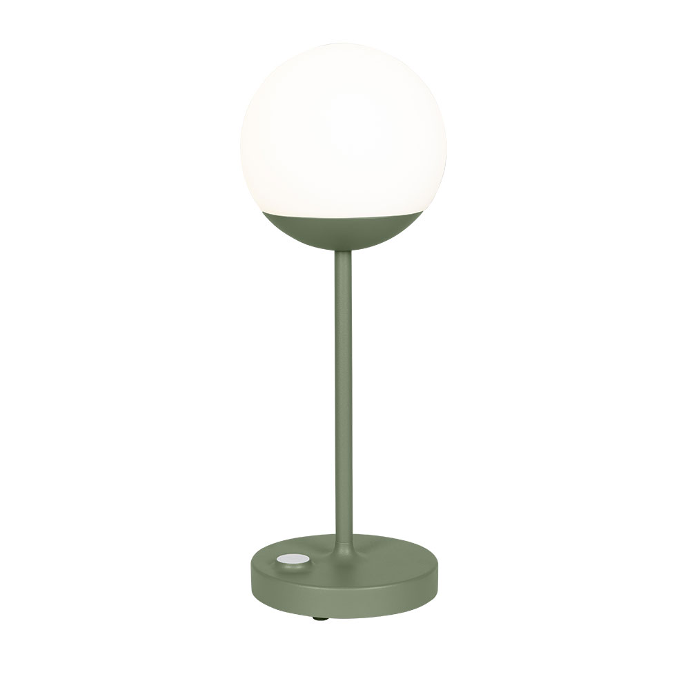 fermob - lampe de table led mooon! max avec batterie - cactus/texturé/hxø 41x15cm/led 3w/2700k/4000k/200lm/300lm/dimmable 10-100%