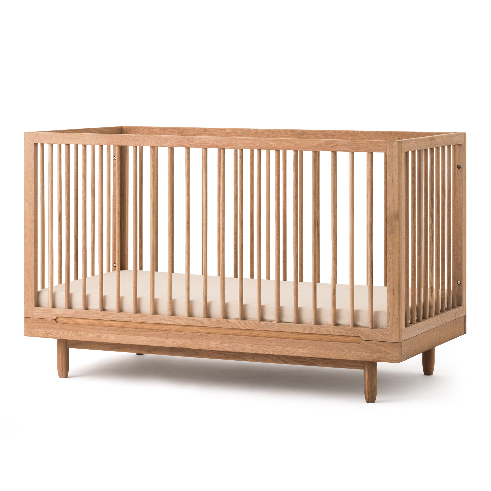 White crib with wood x on side hotsell