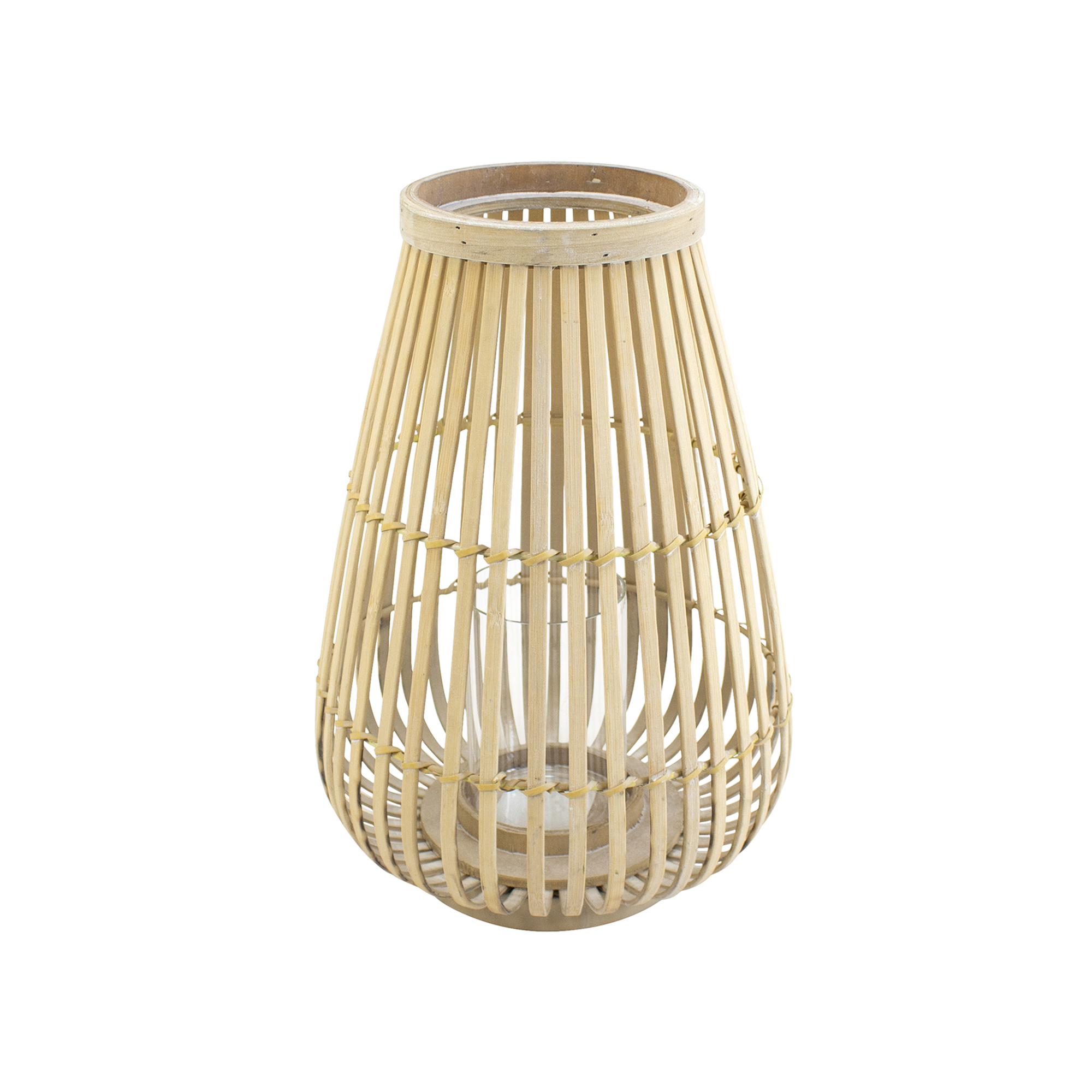 Collection - Bambus Windlicht H 36cm - natur/H x  36x25,5cm/mit Glaseinsatz