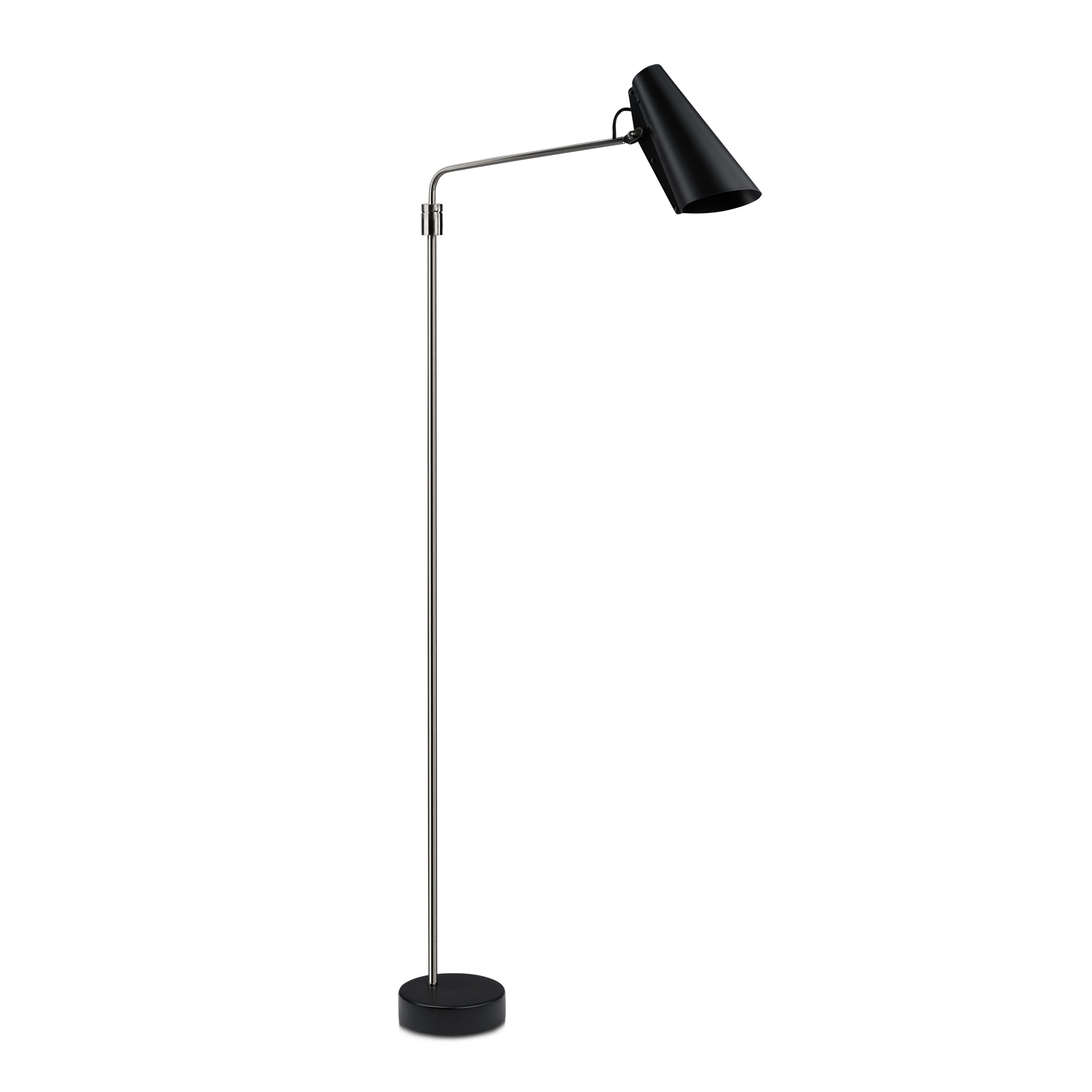 Northern - Birdy Swing Floor Lamp - schwarz, stahl/BxH 50x133cm/schwarzes Kabel