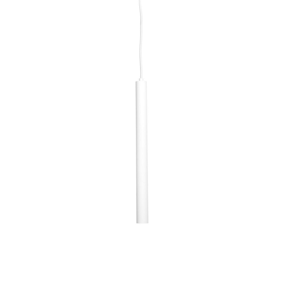 norr 11 - pipe one led - suspension - blanc/câble blanc/ø 3,5cm/ h: 40cm/80-90lm