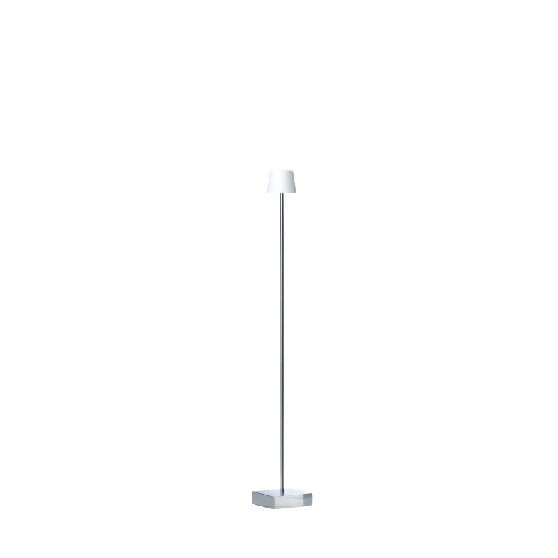 Anta - Cut Floor Lamp with Dimmer H 105cm - wei/Porzellan/Gre 1/H 105cm/Gestell aluminium/Kabel transp.