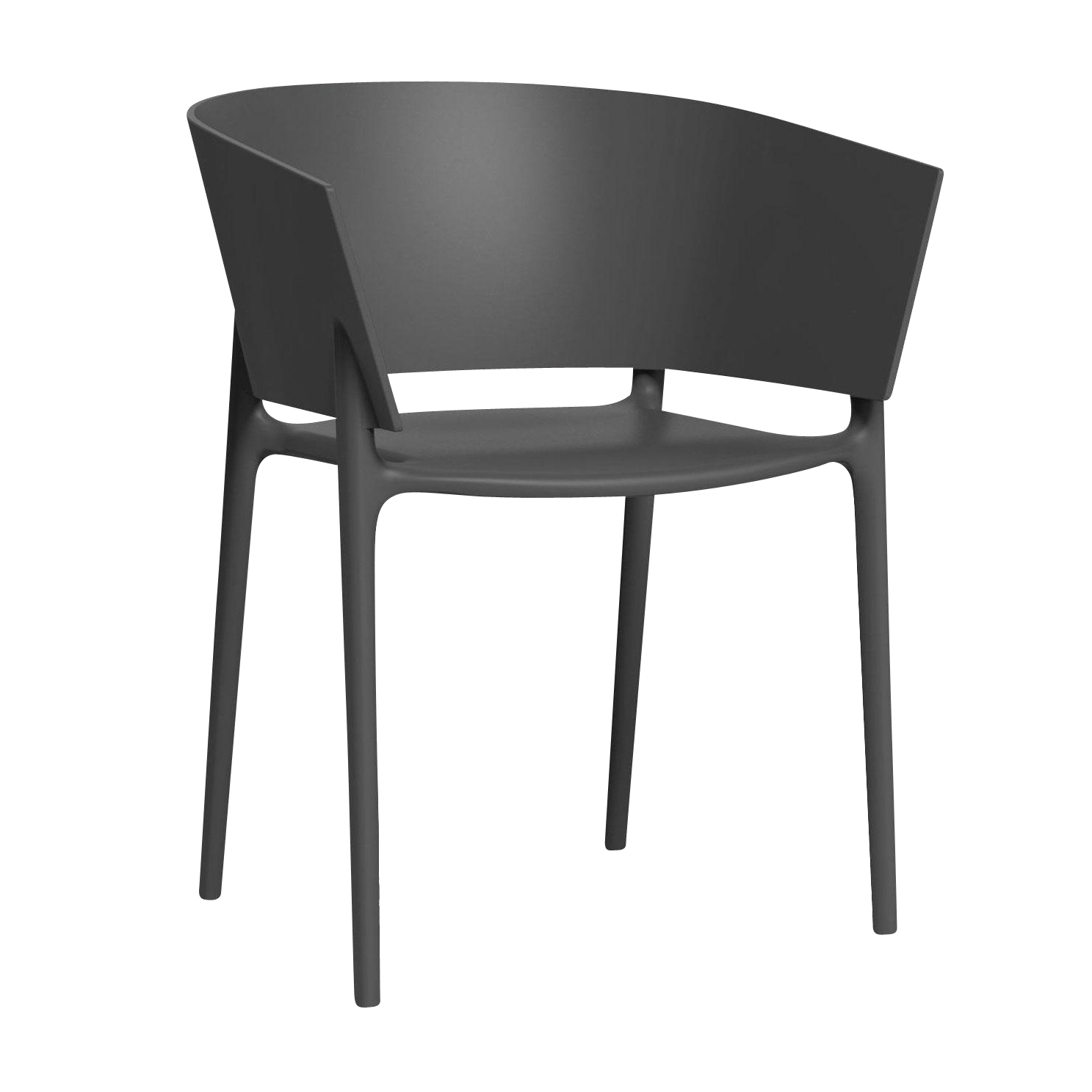 vondom - fauteuil africa - noir/mat/lxhxp 58x75x53cm