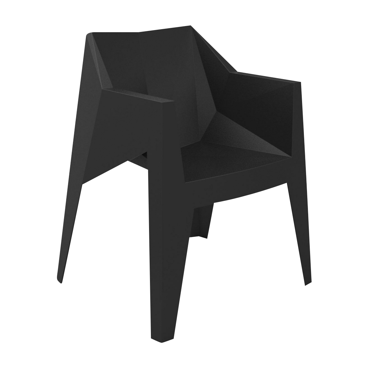 vondom - fauteuil voxel - noir/opaque/lxhxp 63x80x60cm