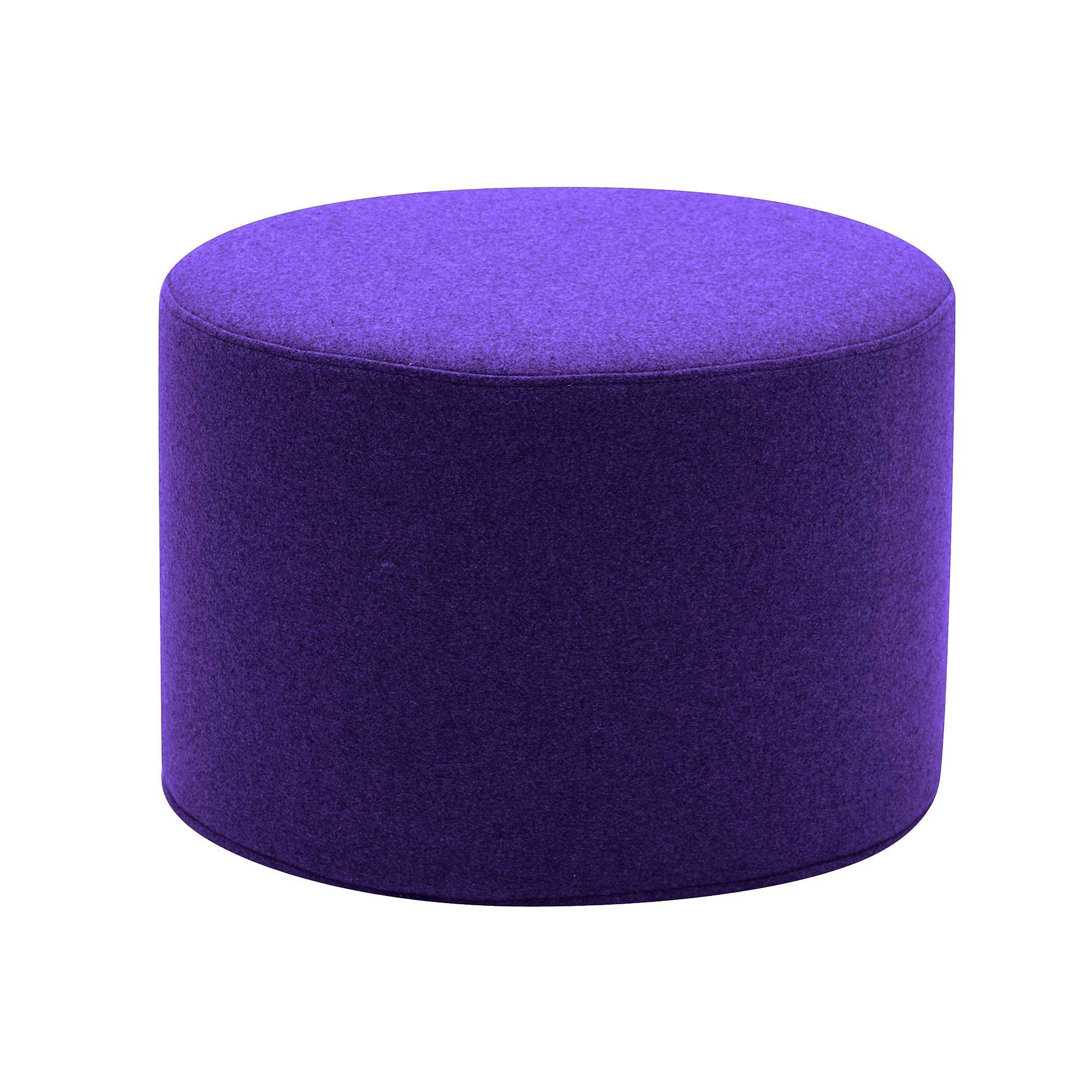 softline - tabouret / table d'appoint drum s - violet/etoffe felt 581/h x ø 30x45cm