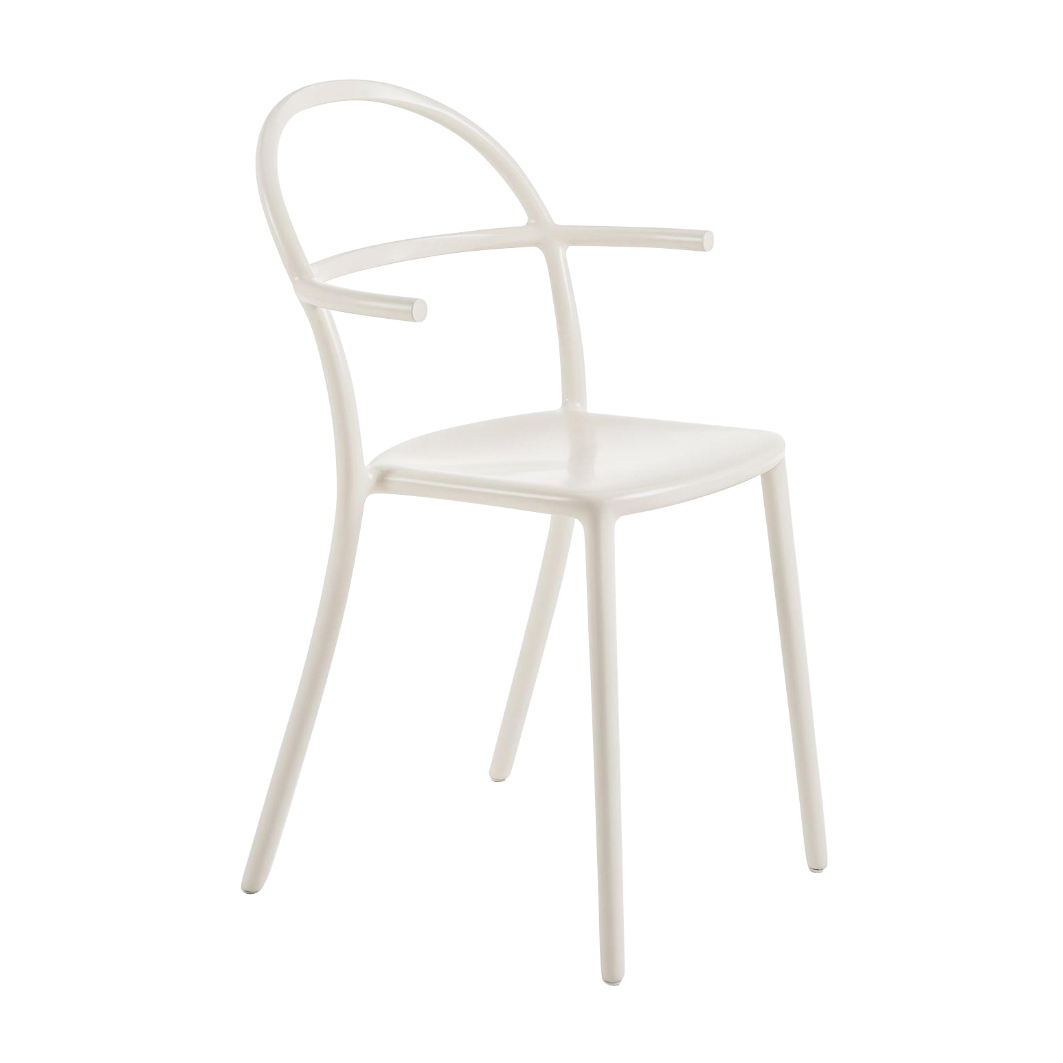 kartell - chaise de jardin avec accoudoirs generic c - blanc/polyéthylène coloré/pxpxh 52x51x83,5cm/empilable