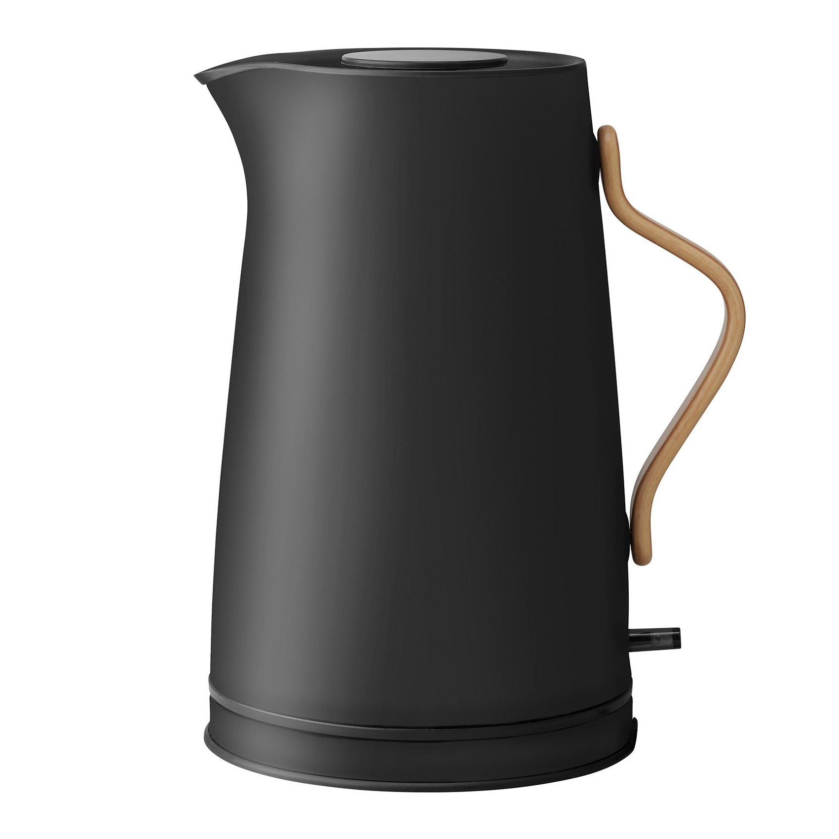 Stelton - Limited Edition Emma Electric Kettle 1.2L Matt - schwarz/matt/LxBxH 16x16x26cm/Buchenholzgriff/220-240V/50-60Hz/1850-2200W/mit EU-Stecker
