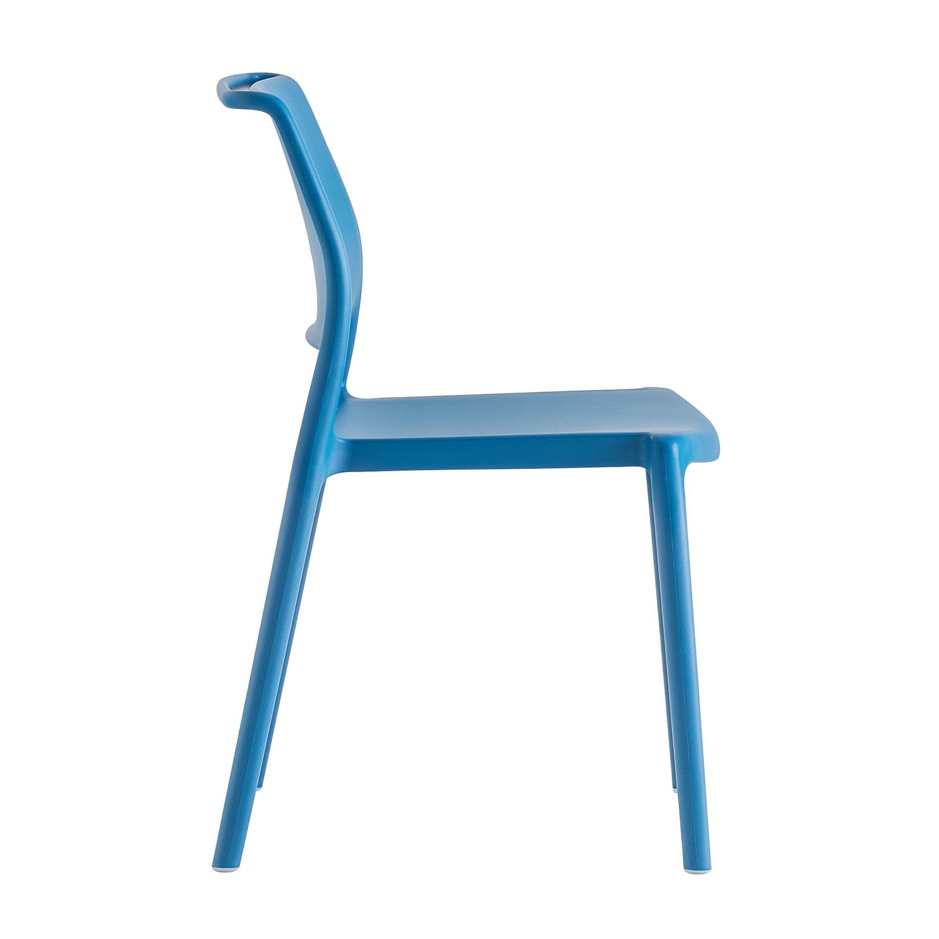 pedrali - chaise de jardin ara 310 - bleu/hxlxp 83x49.5x56cm/pour une utilisation intérieure et extérieure