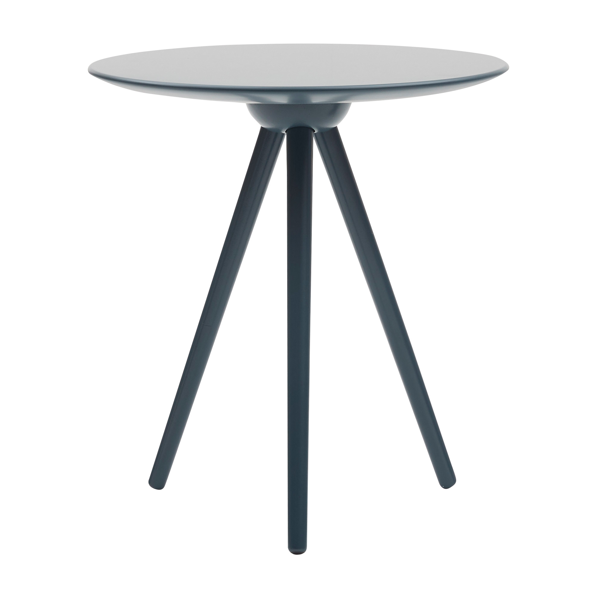 softline - table d'appoint circoe - bleu hauge/laqué/plateau de table mdf/structure frêne/h x ø 50x45cm