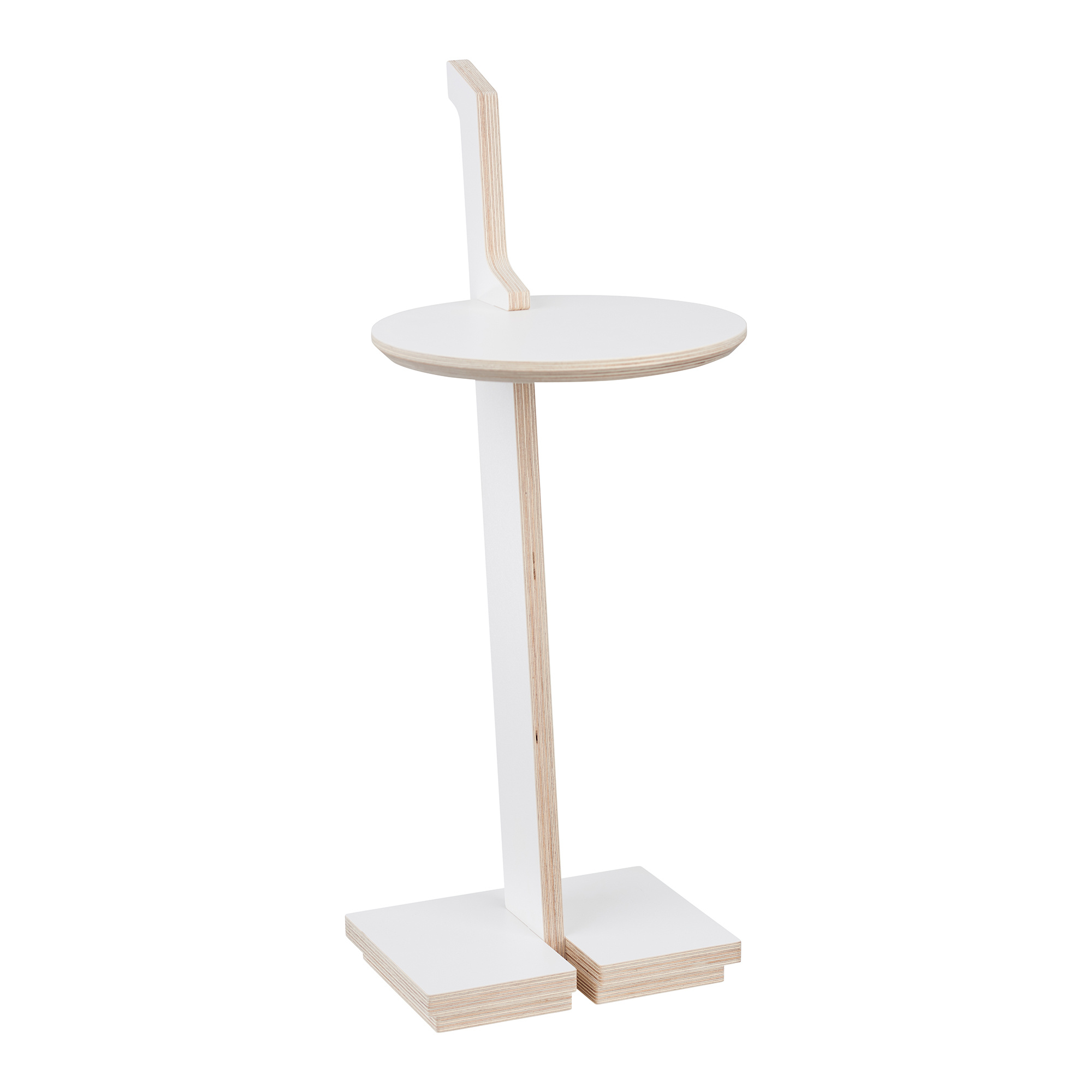 tojo - table d'appoint avec poignée lesestelle - blanc/lxlxh 27x32x69.3cm/hauteur du plateau: 51.7cm