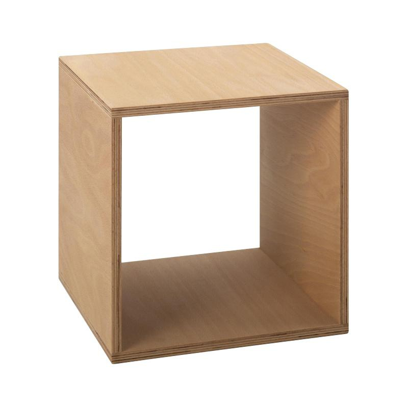 tojo - table de chevet cube 35x35cm - hêtre/huilé/lxlxh 35x35x35cm