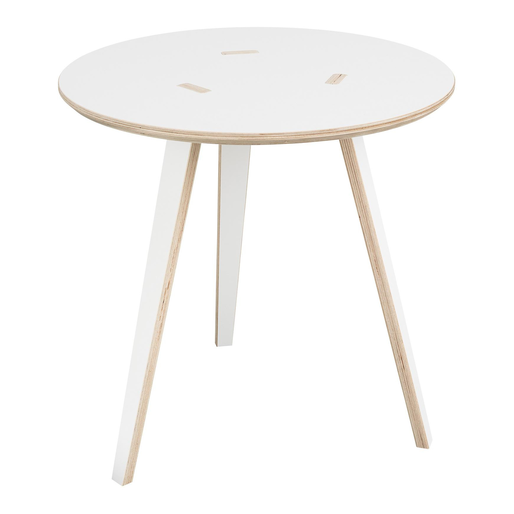 tojo - table d'appoint rund ø50cm - blanc/h x ø 50x50cm