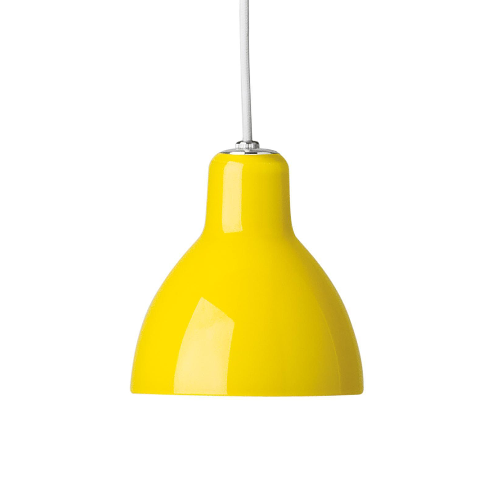rotaliana - suspension luxy h5 - jaune/brillant/câble blanc/ø 13,5cm