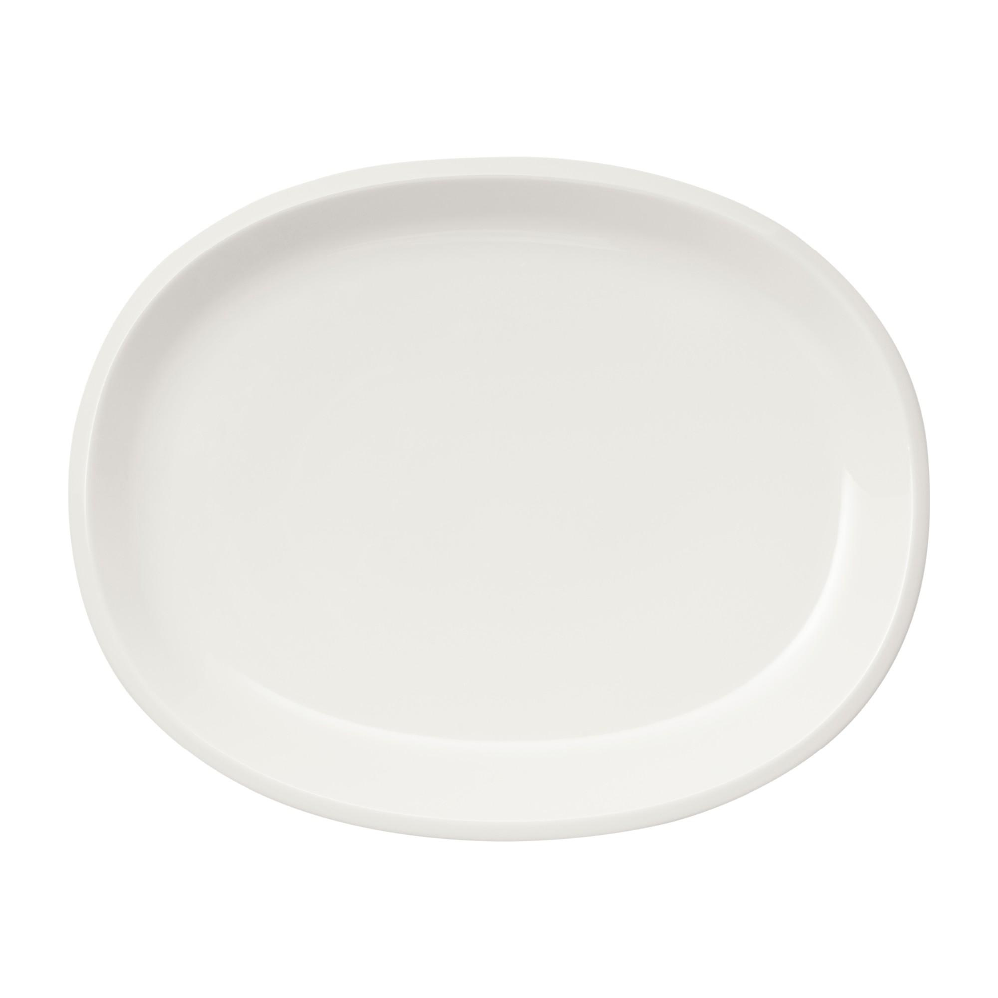 iittala - plat de service raami ovale 35cm - blanc/lxlxh 35x28x2,6cm