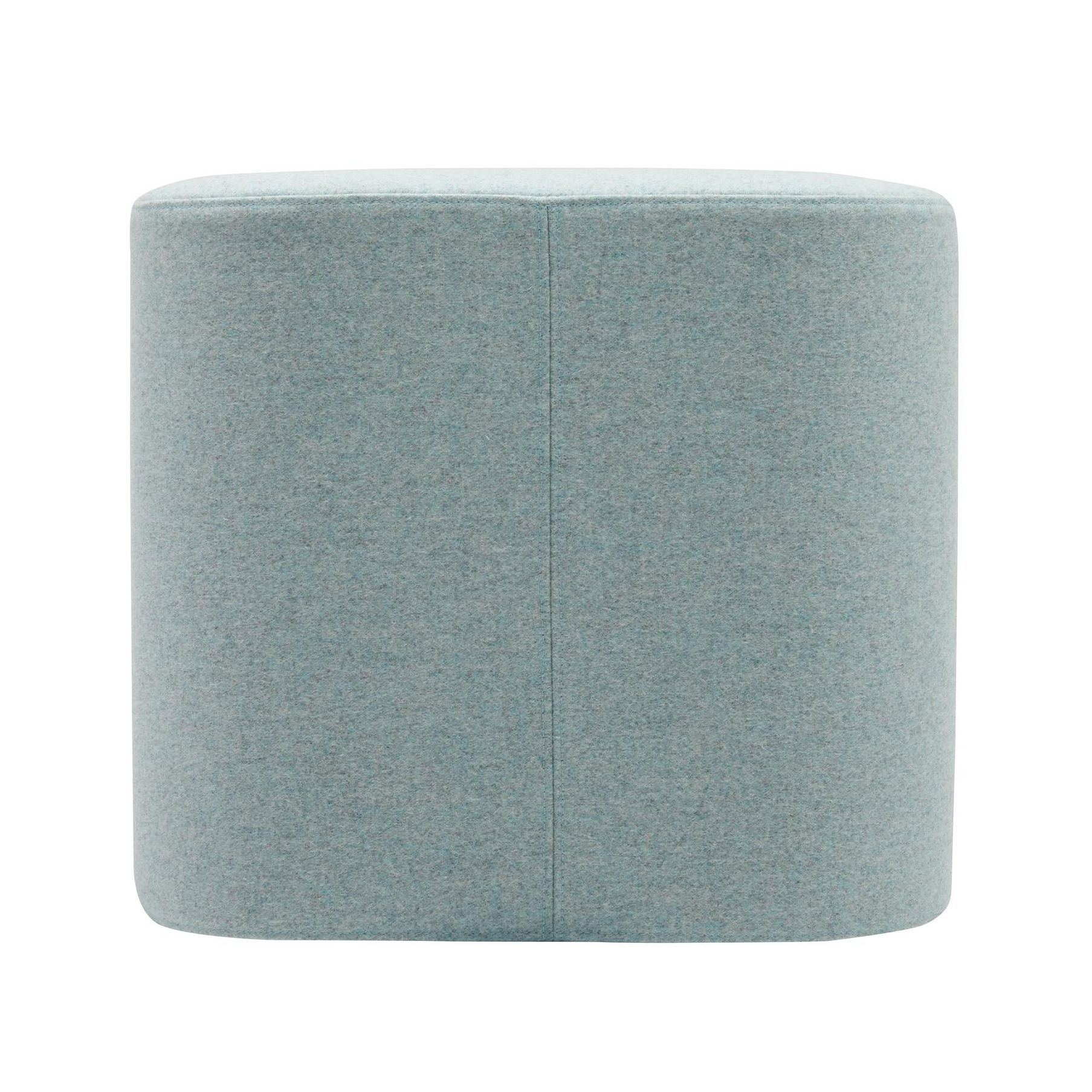 softline - tabouret/ pouf soft square - bleu clair/tissu felt melange 641/lxlxh 47x47x42cm