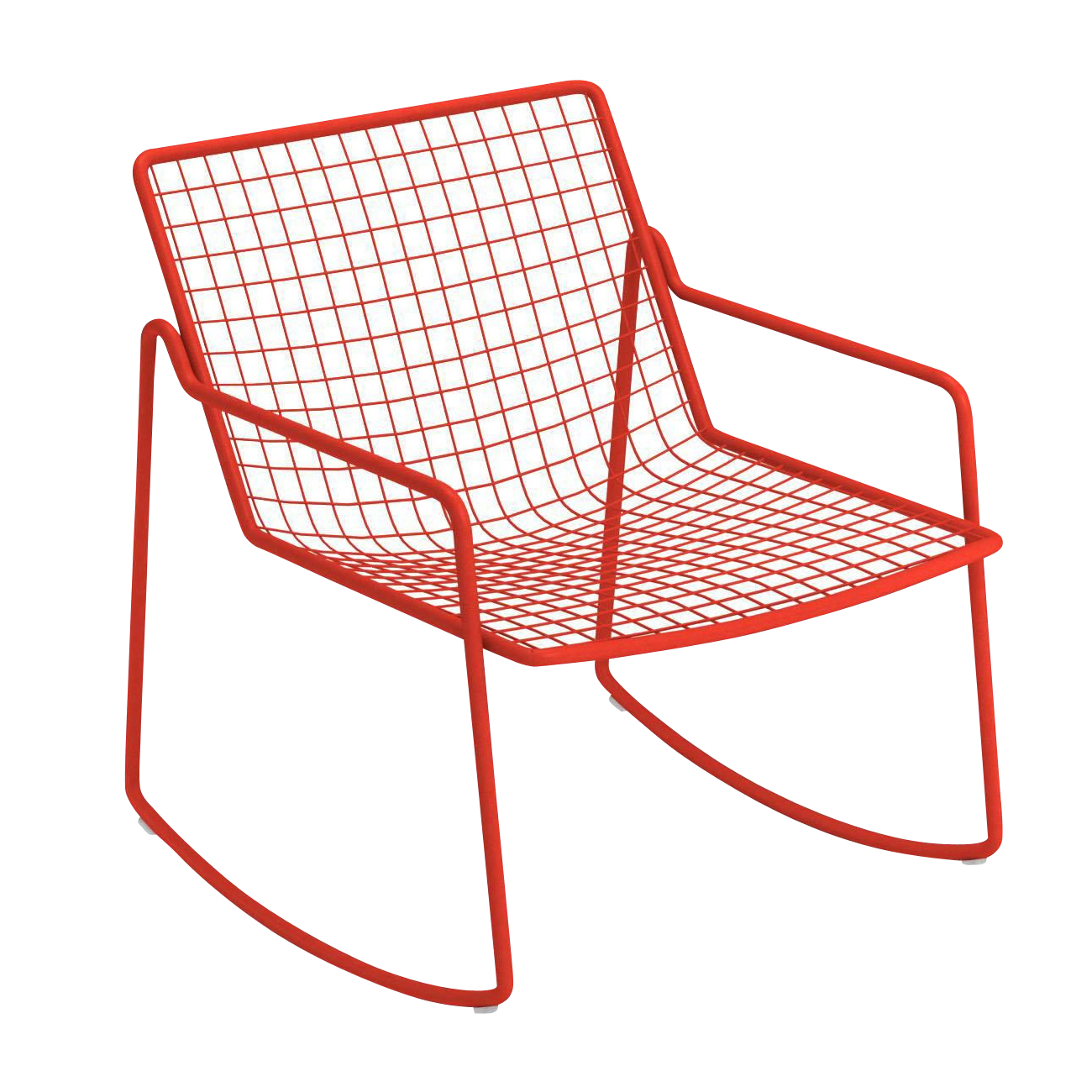 emu - Chaise de jardin  bascule Rio R50 - rouge carlate/peint par poudrage/lxHxP 67x77x72cm