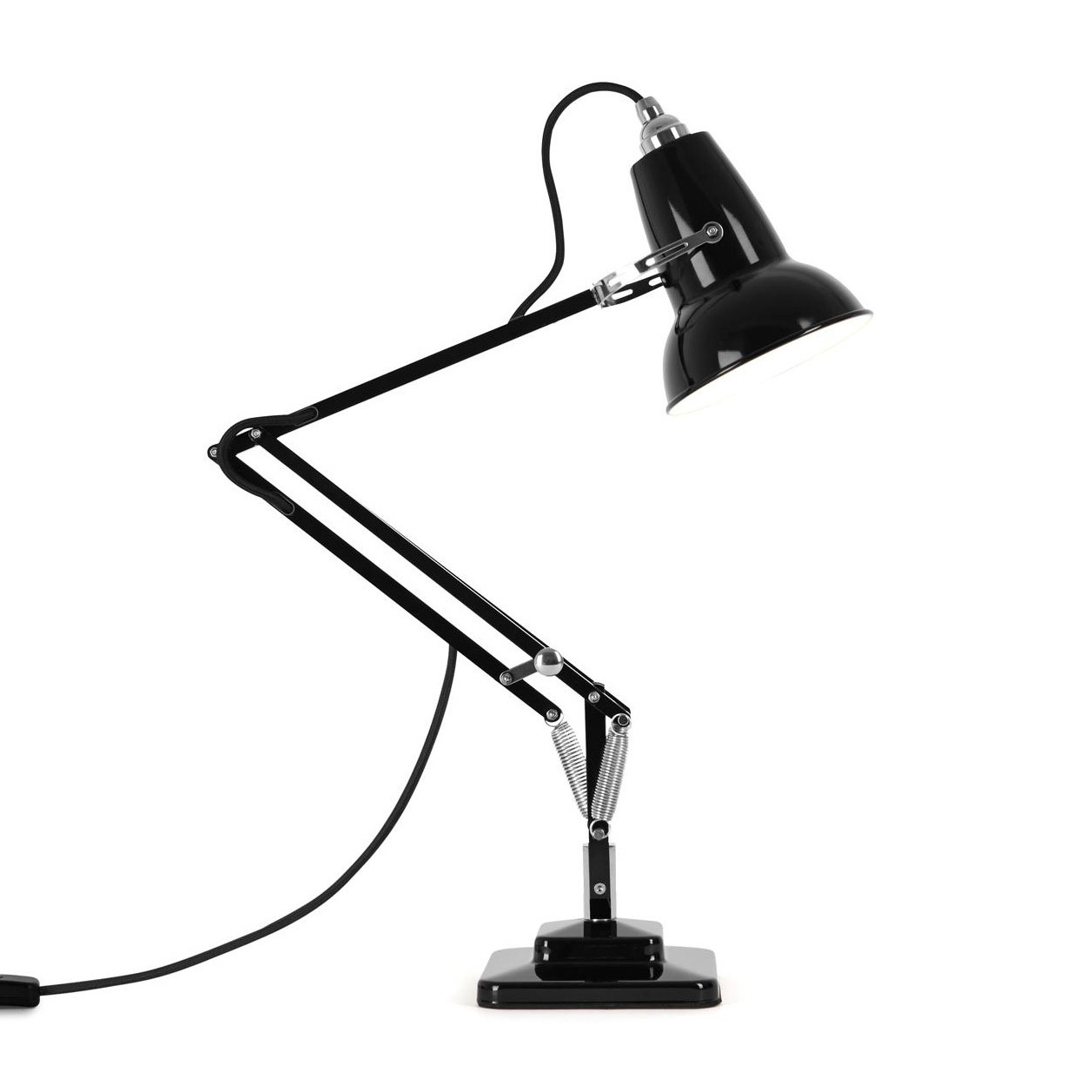 anglepoise - lampe de bureau original 1227 mini - noir foncé/brillant/max. hauteur 50cm/2700k/300lm