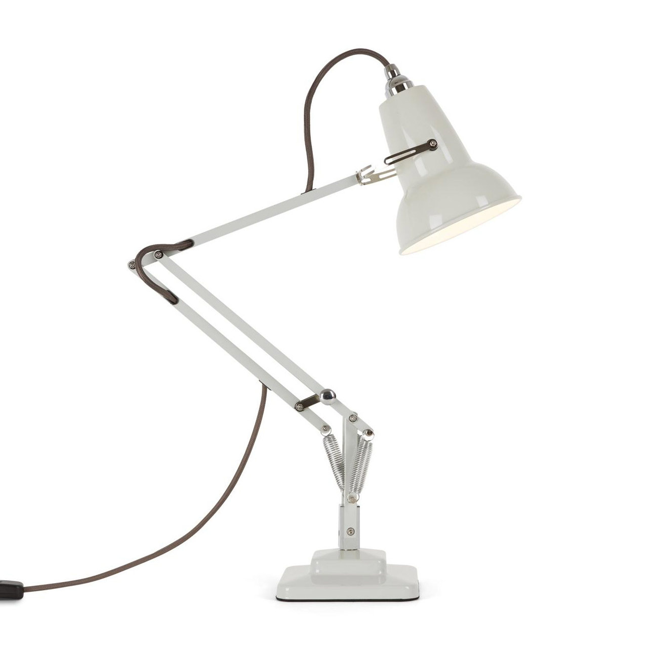 anglepoise - lampe de bureau original 1227 mini - blanc de lin/brillant/max. hauteur 50cm/2700k/300lm