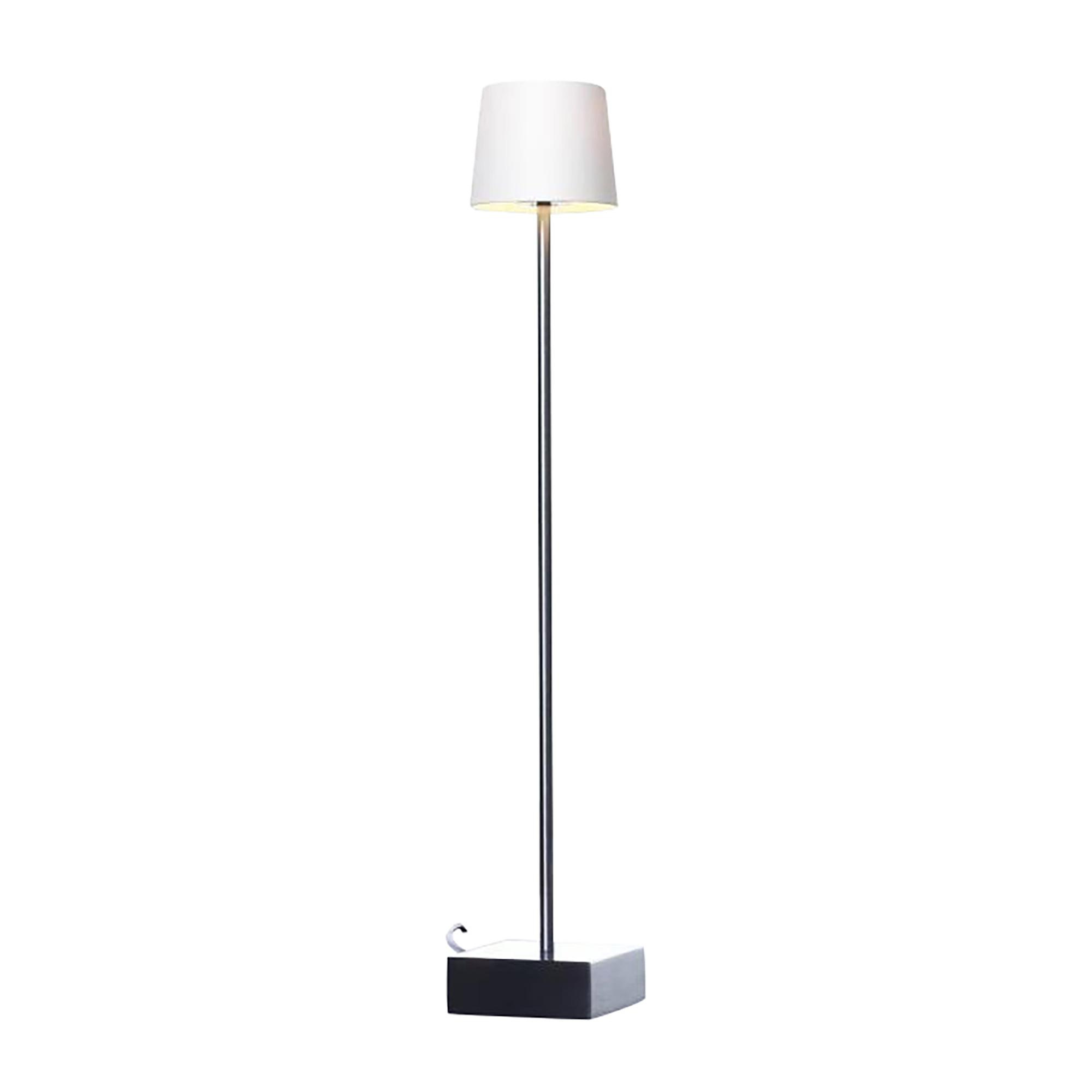 Anta - Cut LED Table Lamp with Dimmer - wei/Porzellan/Aluminium gebrstet/BxH 8x48cm /Gestell Aluminium/Kabel transparent
