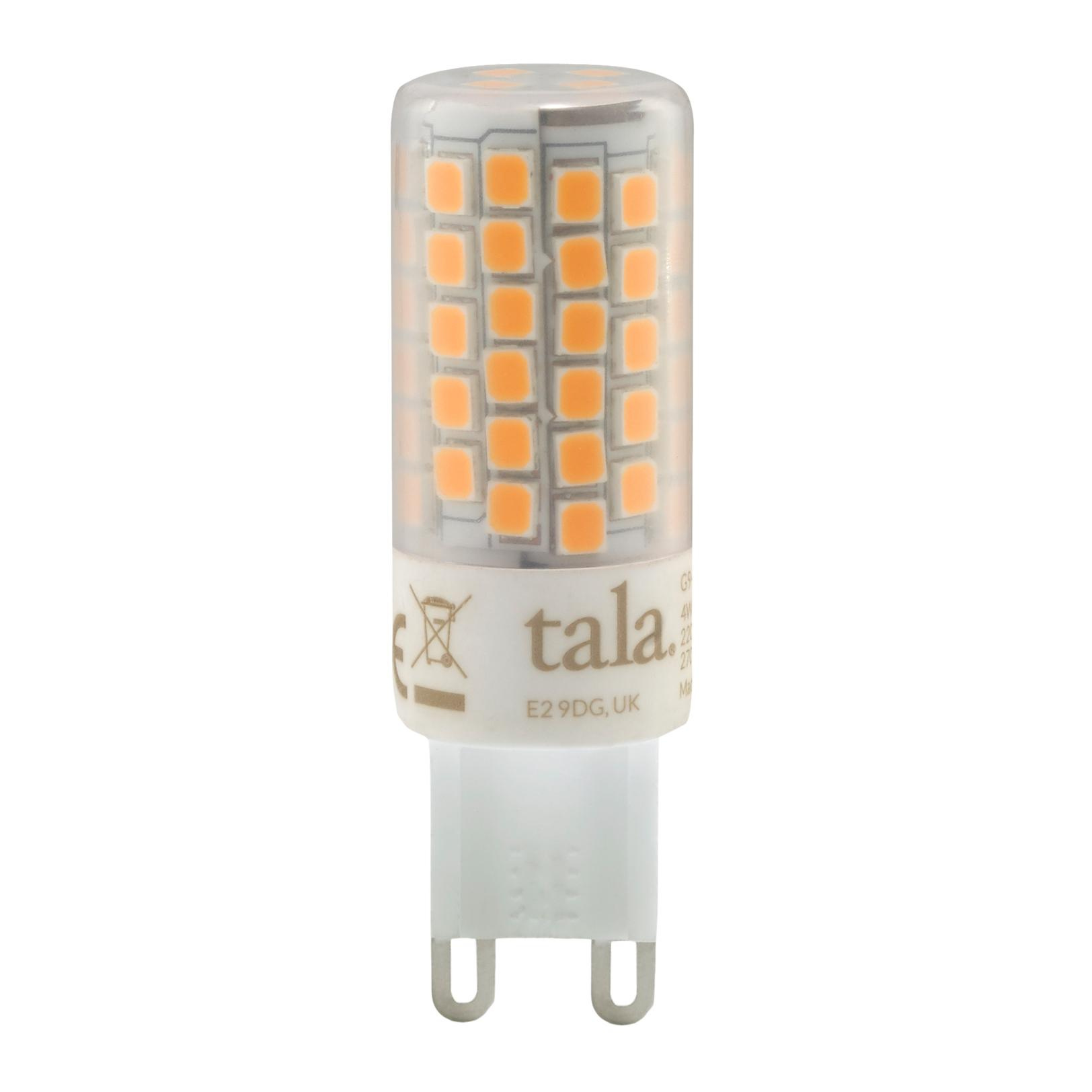 Tala - LED G9 PIN 340 KLAR 3,6W => 33W - leicht gefrostet/Keramik/Polykarbonat/dimmbar/H x  5,7 x 1,8 cm/360lm/2700K/CRI97/CE/IP20