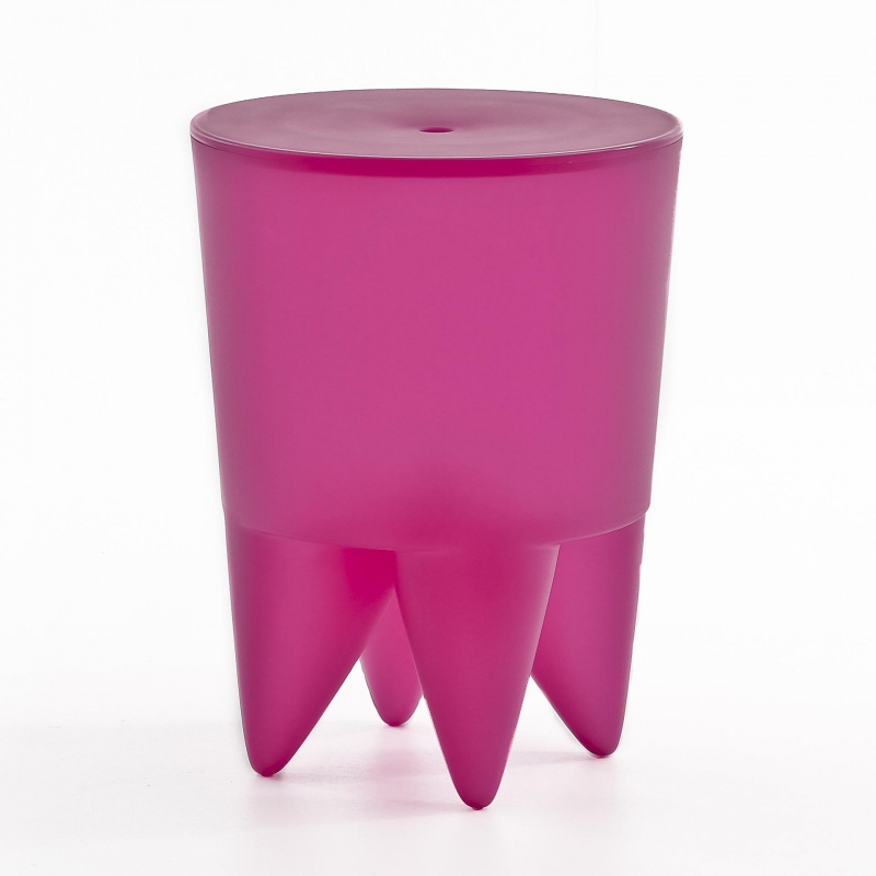 xo-design - tabouret bubu ier - bubble gum/semi opaque/h 43cm/ø 32,5cm