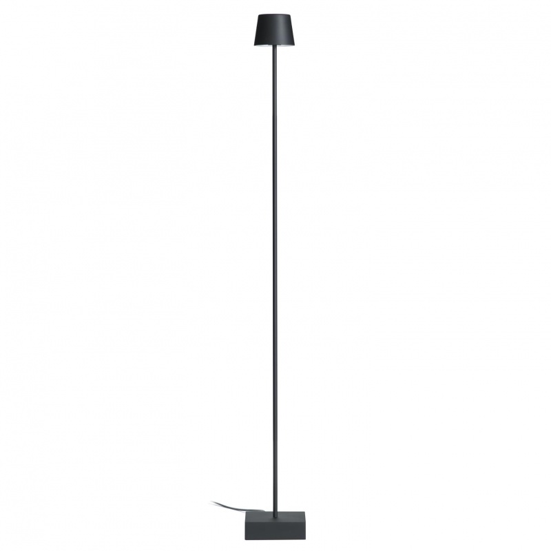 Anta - Cut Stehleuchte mit Schiebe-Dimmer H 120cm - schwarz/lackiert/Gre 2/H 120cm/Gestell schwarz/Kabel schwarz