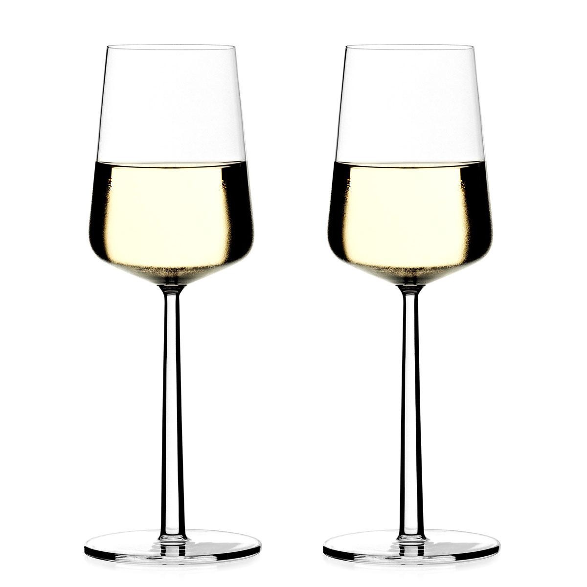 iittala - set de 2 verres à vin blanc essence - transparent/h x ø 23x6cm/33cl