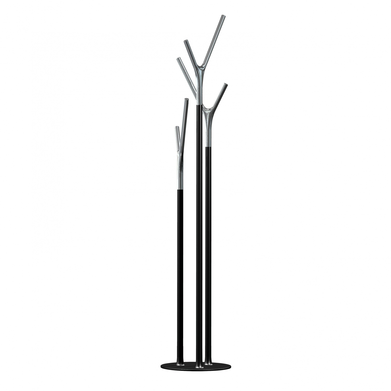 FROST - Wishbone kledingstandaard - zwart/gepolijst/staal/H 175cm/ 35cm